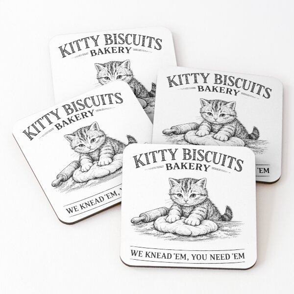Item preview, Kitty Biscuits Bakery Adorable Kitten Baking Dough Cat Lover Gift Idea designed and sold by Kladhadredo.