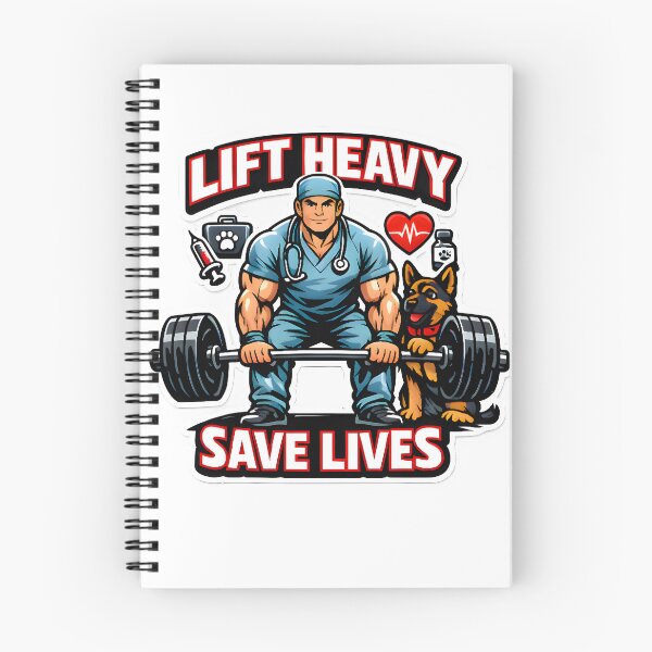 Item preview, Lift Heavy Save Lives Veterinary Gym Design | Vet Fitness Dog Spotter Shirt designed and sold by Bettybee00.