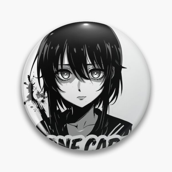 Item preview, No One Cares Anime Sticker – Sad Aesthetic Manga Design designed and sold by InkPatchify.