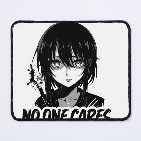Item preview, No One Cares Anime Sticker – Sad Aesthetic Manga Design designed and sold by InkPatchify.