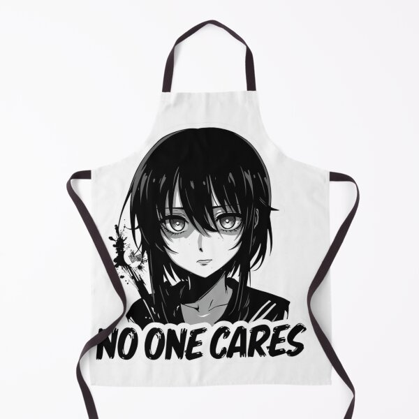 Item preview, No One Cares Anime Sticker – Sad Aesthetic Manga Design designed and sold by InkPatchify.