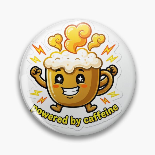 Item preview, Powered by Caffeine – Energy and Motivation Coffee Sticker designed and sold by ShowOwnCreate.