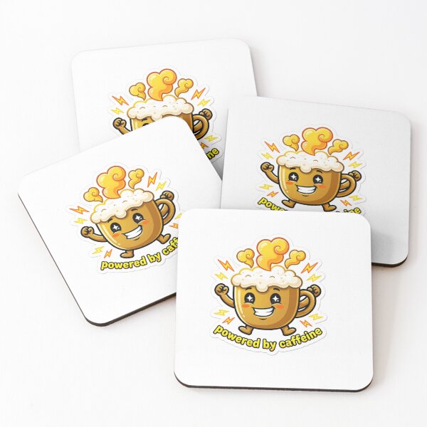 Item preview, Powered by Caffeine – Energy and Motivation Coffee Sticker designed and sold by ShowOwnCreate.