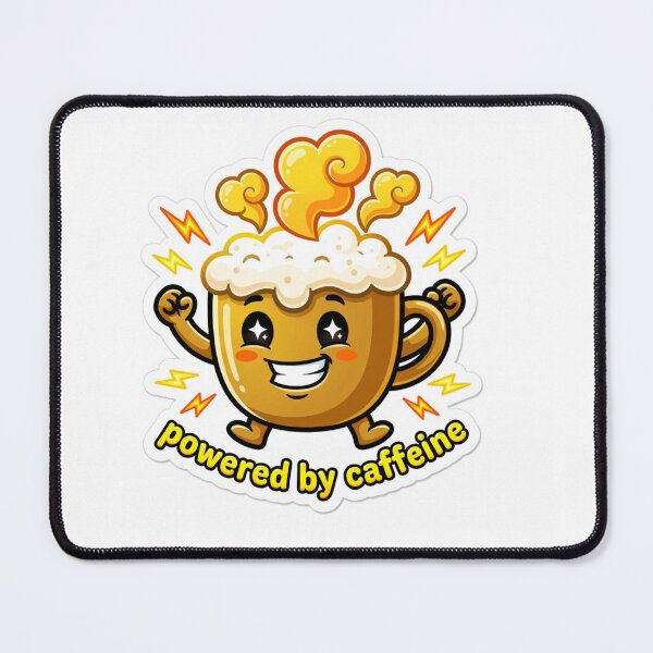 Item preview, Powered by Caffeine – Energy and Motivation Coffee Sticker designed and sold by ShowOwnCreate.