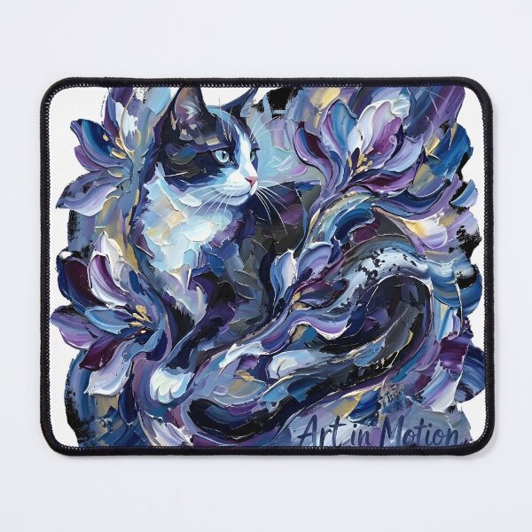Item preview, Abstract Whispers: Cat in Blooms designed and sold by The Grumpy Pet Club.