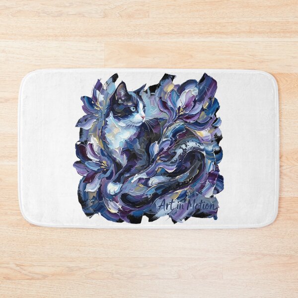 Item preview, Abstract Whispers: Cat in Blooms designed and sold by The Grumpy Pet Club.