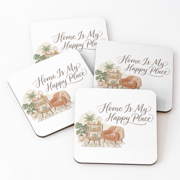Item preview, Home Is My Happy Place Introvert Design designed and sold by Quiet Mode Studio.