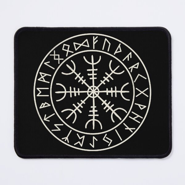 Item preview, Aegishjalmur Helm of Awe with Runes Minimalist Norse Symbol Design designed and sold by Fradikal.