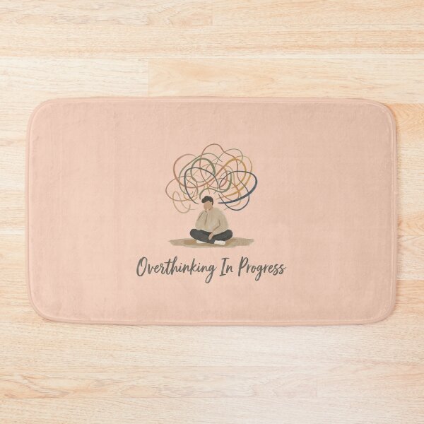 Item preview, Overthinking In Progress Introvert Design designed and sold by Quiet Mode Studio.