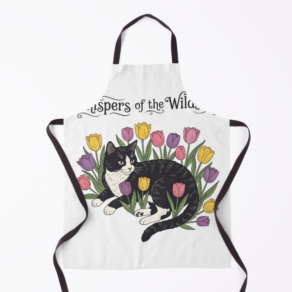 Item preview, Boho Tuxedo Cat in Tulips designed and sold by The Grumpy Pet Club.