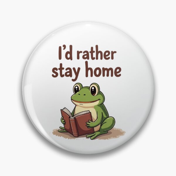 Item preview, I’d Rather Stay Home Frog Shirt – Introvert Cozy Reading T-Shirt Cute Frog Design designed and sold by TS68.