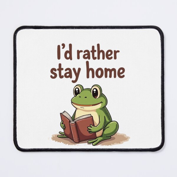 Item preview, I’d Rather Stay Home Frog Shirt – Introvert Cozy Reading T-Shirt Cute Frog Design designed and sold by TS68.