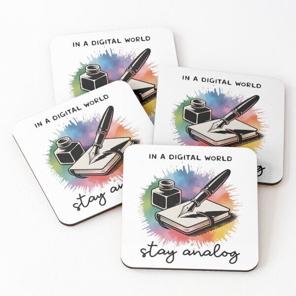 Item preview, In a Digital World Stay Analog | Fountain Pen Writing Aesthetic Design designed and sold by ArcticFoxStudio.