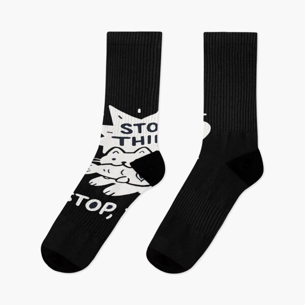 Item preview, Playful Cat Stealing Fish Design • Funny “Stop Thief” Illustration • Cute Pet Humor Artwork designed and sold by Bright Nest Studio.