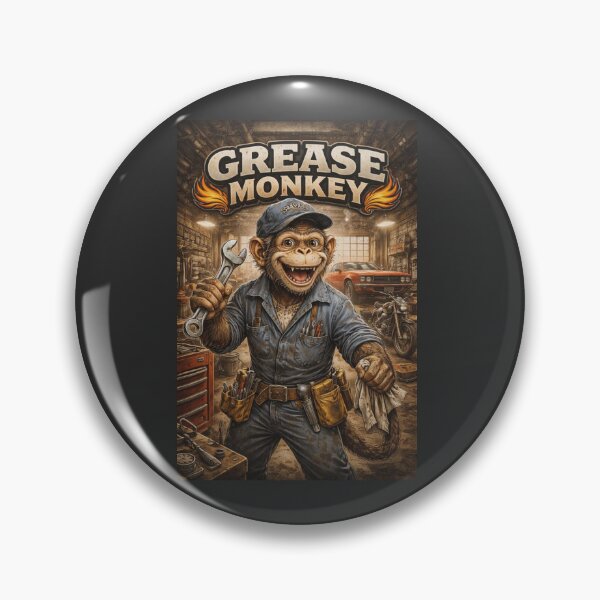 Item preview, Grease Monkey Mechanic Funny Garage Design designed and sold by Hornace88studio.