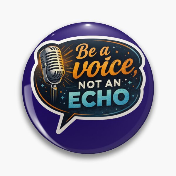 Item preview, Be A Voice Not An Echo Motivational Microphone Sticker designed and sold by Nicolae-SCROCIOB-Shop.