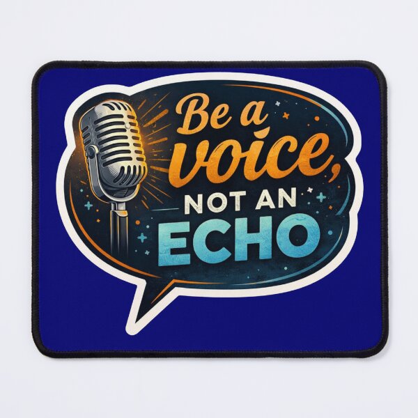 Item preview, Be A Voice Not An Echo Motivational Microphone Sticker designed and sold by Nicolae-SCROCIOB-Shop.
