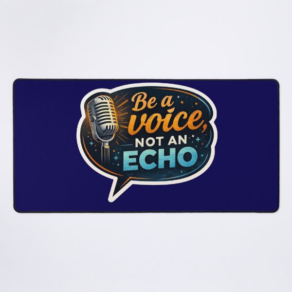 Item preview, Be A Voice Not An Echo Motivational Microphone Sticker designed and sold by Nicolae-SCROCIOB-Shop.