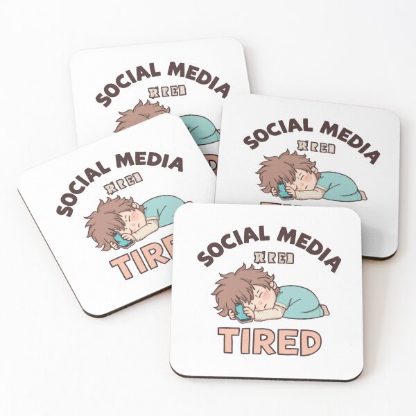 Artikelvorschau, Social-Media-Müdigkeit-Sticker – Lustiges, nachvollziehbares ästhetisches Design entworfen und verkauft von InkPatchify.