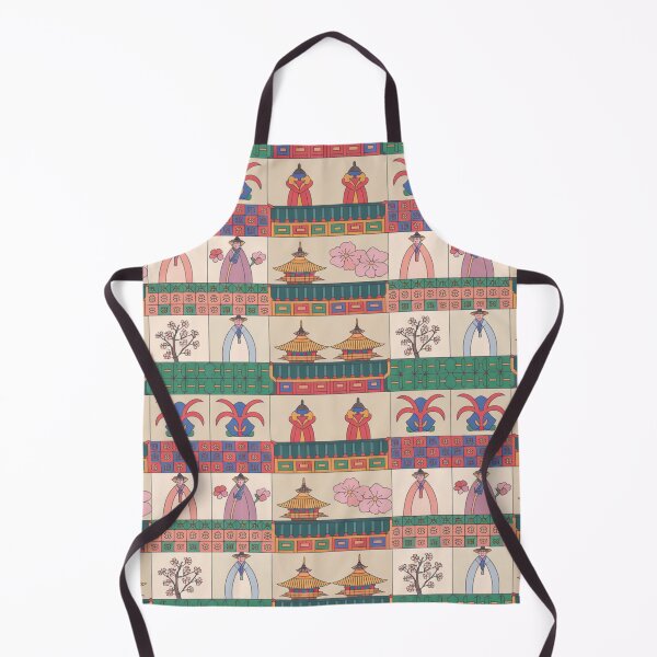 Item preview, Korean Traditional Seamless Pattern – Hanbok, Pagodas & Folk Motifs designed and sold by Midnight Veil Designs.