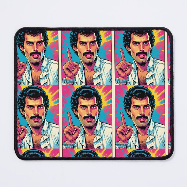 Item preview, Freddie Mercury Funny Comic Neon Pop Rock Icon designed and sold by SHOCAMPOS DESIGNS .