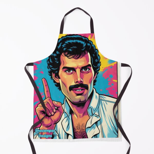 Item preview, Freddie Mercury Funny Comic Neon Pop Rock Icon designed and sold by SHOCAMPOS DESIGNS .