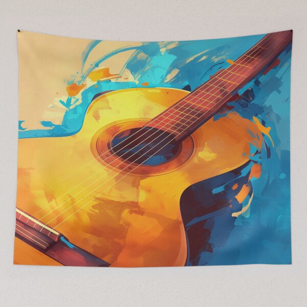Item preview, classical guitar drawing artwork designed and sold by gut2000.