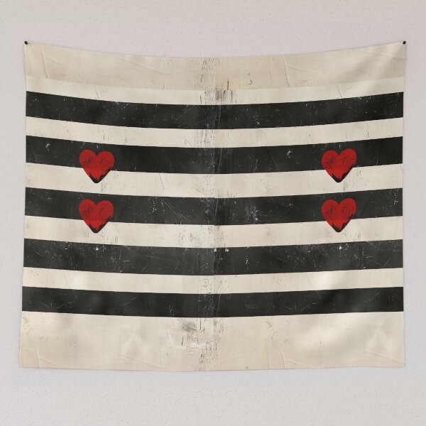 Item preview, Minimalist Heart Stripe Wall Art Neutral Abstract Love Print designed and sold by NarjaShop.