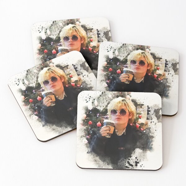Item preview, Christmas Coffee: Boho Grunge Watercolor Holiday Portrait  designed and sold by Tokraz-art.