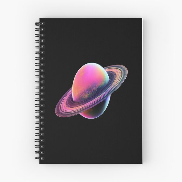 Item preview, Neon Saturn Planet Art • Vibrant Cosmic Aesthetic • Retro Sci‑Fi Space Illustration designed and sold by Bright Nest Studio.