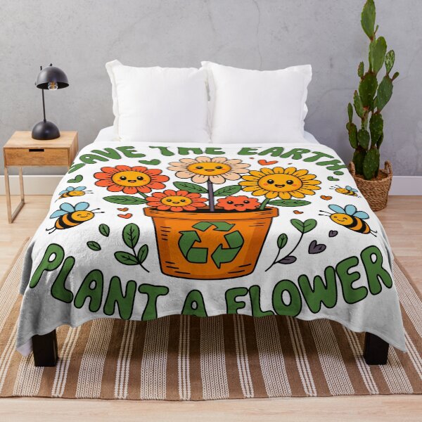 Item preview, Save The Earth. Plant A Flower. Nature Lover Environmentalist Gardener designed and sold by artcultreone.