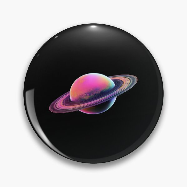 Item preview, Neon Saturn Planet Art • Vibrant Cosmic Aesthetic • Retro Sci‑Fi Space Illustration designed and sold by Bright Nest Studio.