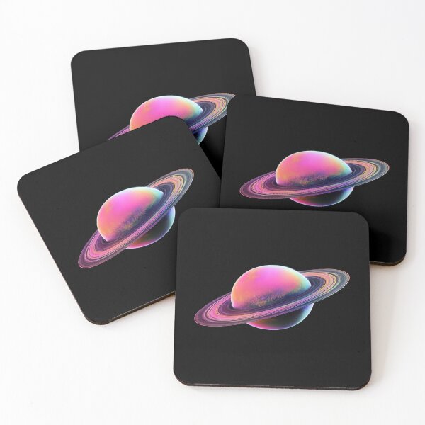 Item preview, Neon Saturn Planet Art • Vibrant Cosmic Aesthetic • Retro Sci‑Fi Space Illustration designed and sold by Bright Nest Studio.
