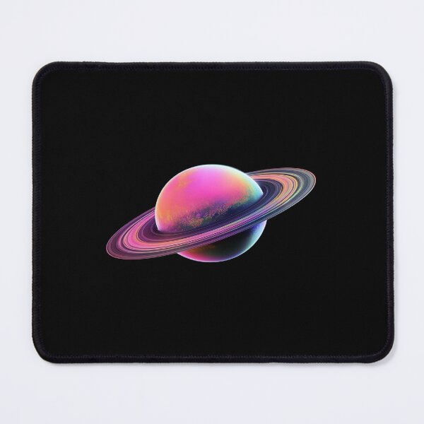 Item preview, Neon Saturn Planet Art • Vibrant Cosmic Aesthetic • Retro Sci‑Fi Space Illustration designed and sold by Bright Nest Studio.
