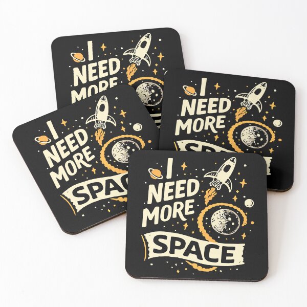 Item preview, I Need More Space Funny Rocket Design designed and sold by blackBubble1.