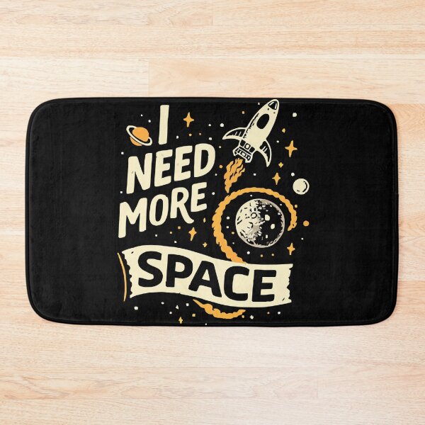 Item preview, I Need More Space Funny Rocket Design designed and sold by blackBubble1.