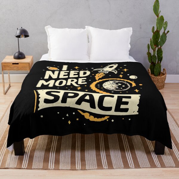 Item preview, I Need More Space Funny Rocket Design designed and sold by blackBubble1.