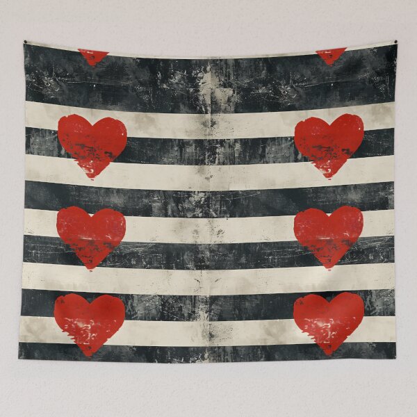 Item preview, Minimalist Heart Stripe Wall Art Neutral Abstract Love Print designed and sold by NarjaShop.