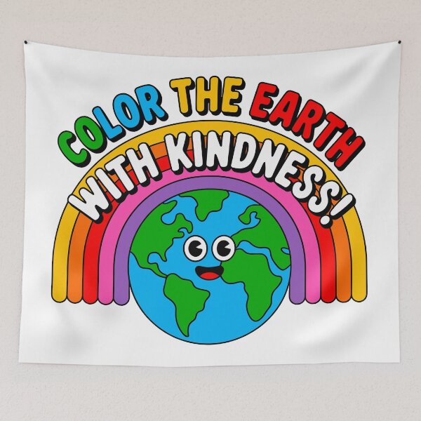 Item preview, Color The Earth With Kindness Planet Earth Global Kindness Message designed and sold by artcultreone.