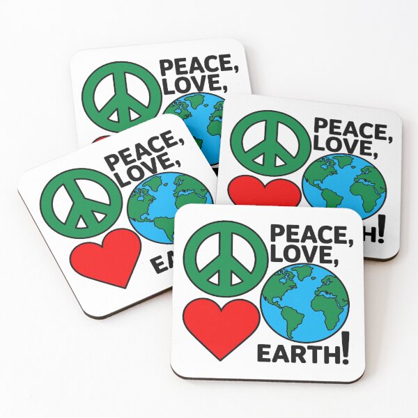 Item preview, Peace, Love, Earth! Environmental Activist Global Awareness designed and sold by artcultreone.