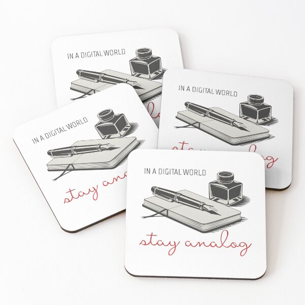 Item preview, Stay Analog – Fountain Pen & Notebook | In a Digital World Writing Design designed and sold by ArcticFoxStudio.