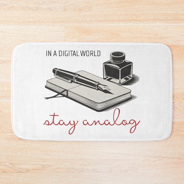 Item preview, Stay Analog – Fountain Pen & Notebook | In a Digital World Writing Design designed and sold by ArcticFoxStudio.