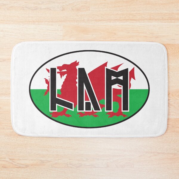Item preview, Wales oval country code sticker in runes - Colour designed and sold by TotalKejas.