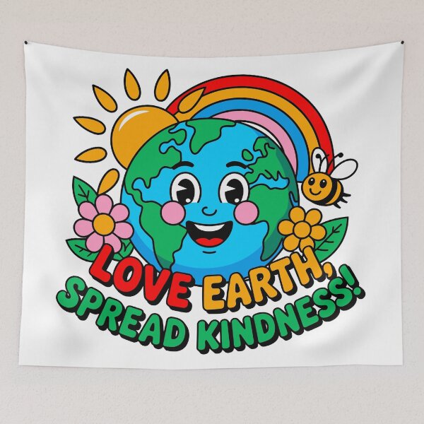 Item preview, Love Earth, Spread Kindness! Environmentalist Nature Lover Earth Day Positive Message designed and sold by artcultreone.