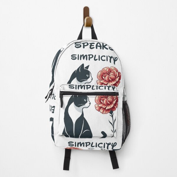 Item preview, Minimalist Elegance: Cat & Carnation designed and sold by The Grumpy Pet Club.