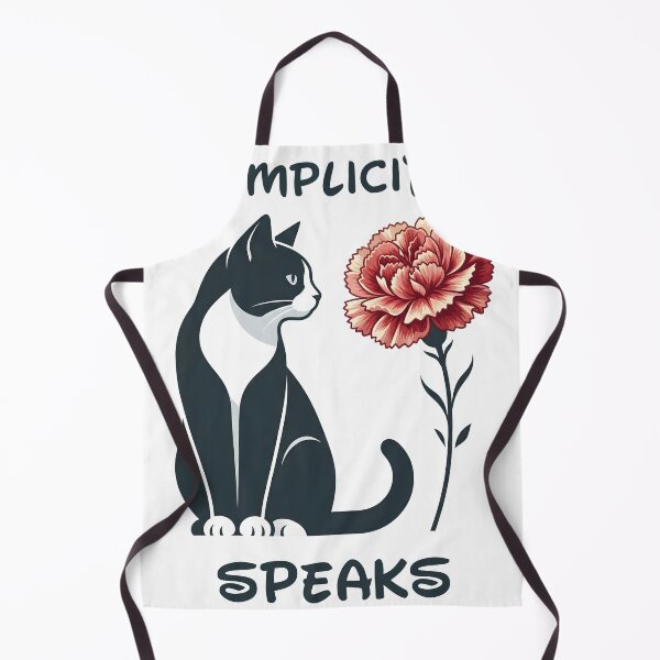 Item preview, Minimalist Elegance: Cat & Carnation designed and sold by The Grumpy Pet Club.