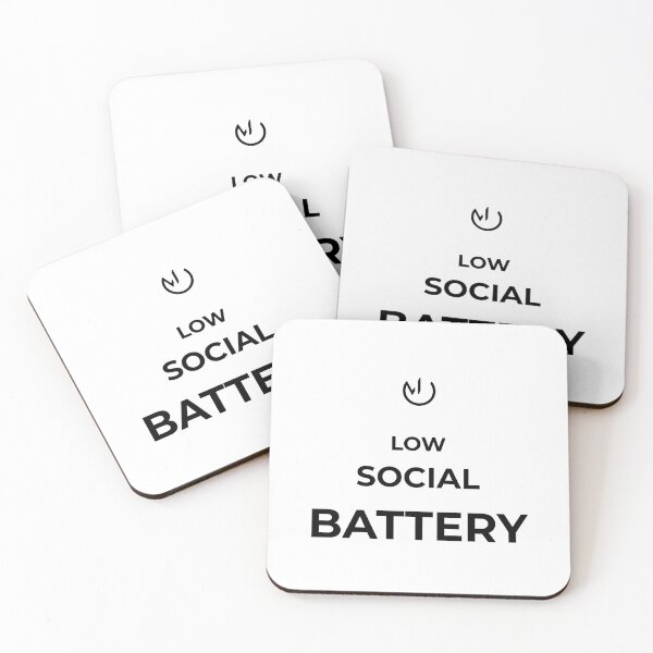 Item preview, Low Social Battery – Introvert Humor Minimalist Tech Design designed and sold by mostly_offline.