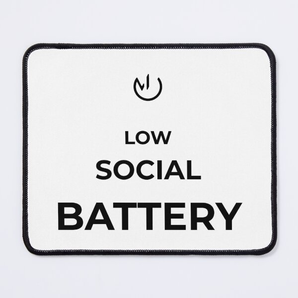 Item preview, Low Social Battery – Introvert Humor Minimalist Tech Design designed and sold by mostly_offline.