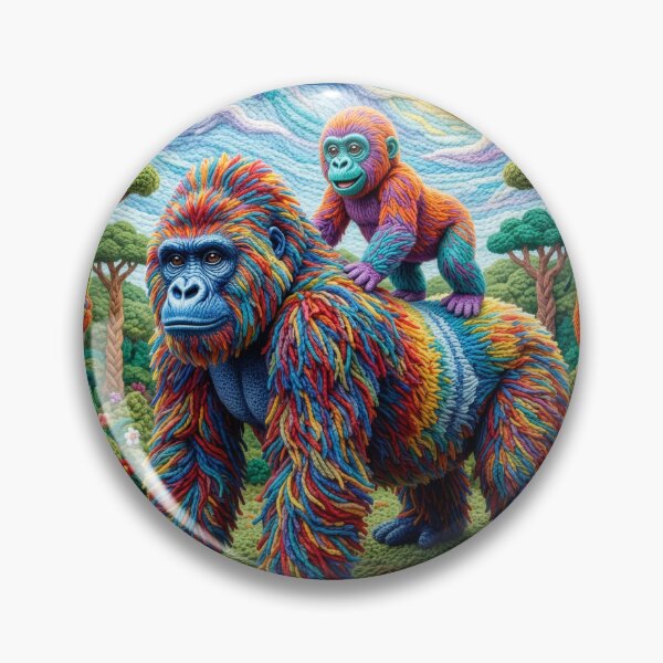 Item preview, Yarn Gorilla Mother and Yarny Little One designed and sold by Tridentulus.