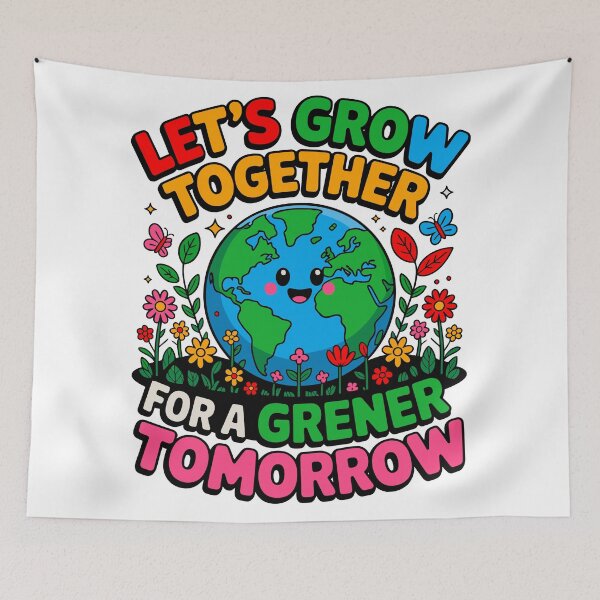 Item preview, Let's Grow Together For A Grener Tomorrow Earth Day Environmentalist Planet Lover designed and sold by artcultreone.